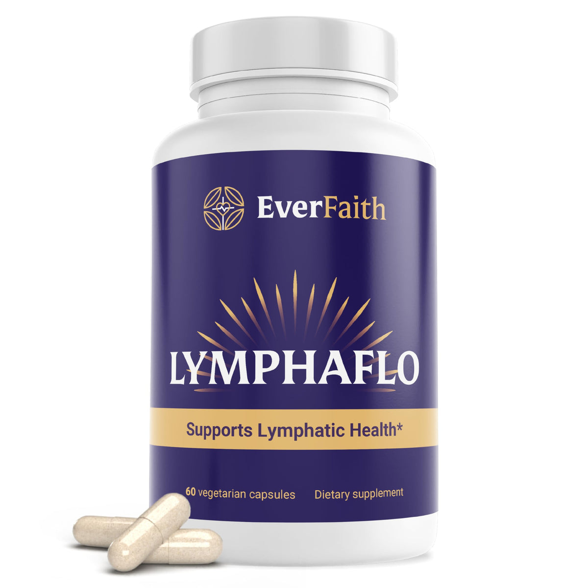 Everfaith LymphaFlo bottle front view supporting daily lymphatic wellness