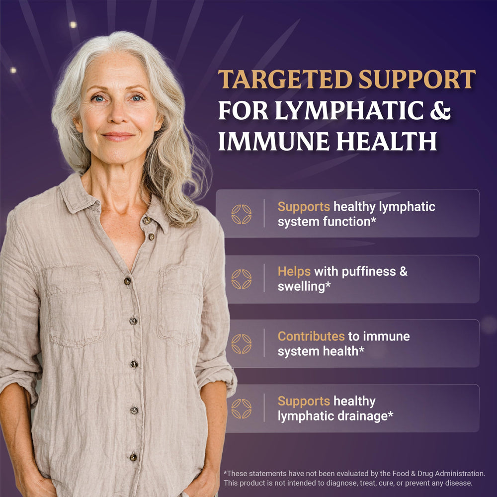 Everfaith LymphaFlo label back highlights gluten-free, non-GMO ingredients