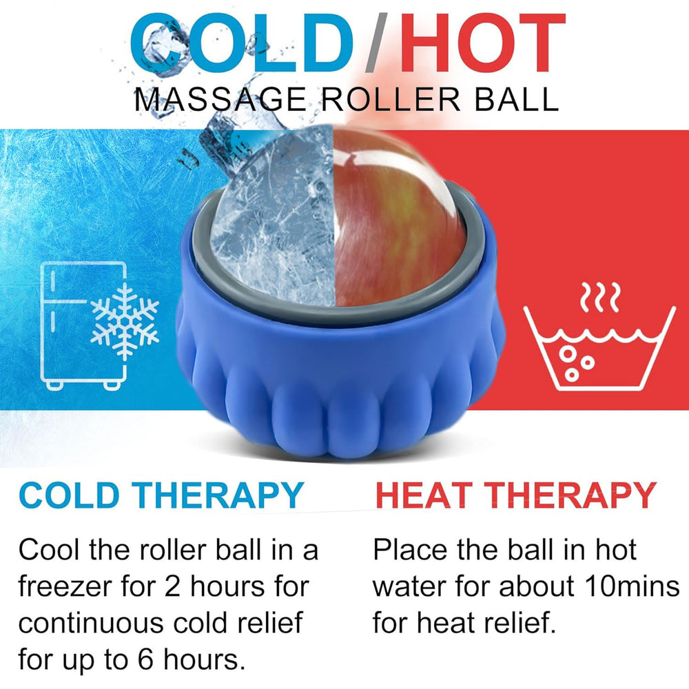 Everjoys ice-cold massage ball in action for deep tissue relief