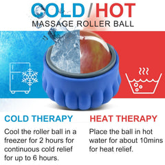 Everjoys ice-cold massage ball in action for deep tissue relief