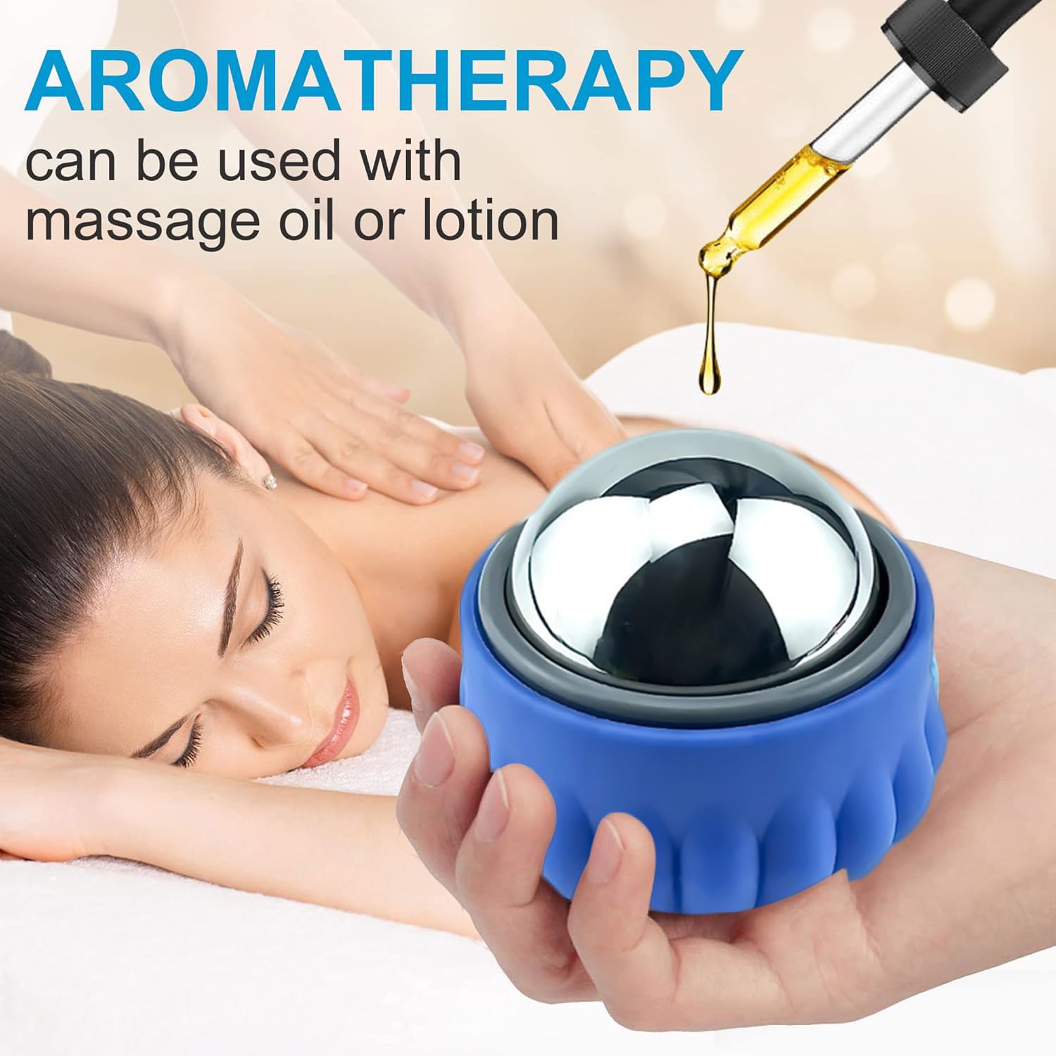 Everjoys ergonomic handle on the massage roller for comfortable grip