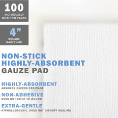 EVERLIT 12-ply gauze pad, sterile and individually wrapped for clean applications.