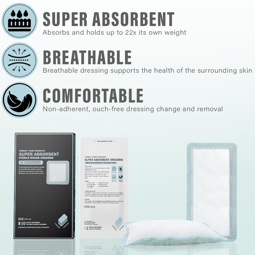 EVERLIT 5-layer construction offers high absorption and quick fluid uptake