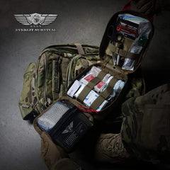 Everlit shelf-life of 5 years supports readiness of chest seal kit.