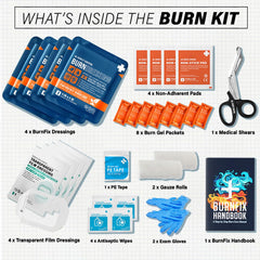 EVERLIT Burn Kit sterile dressings package for clean burn care at home or outdoors