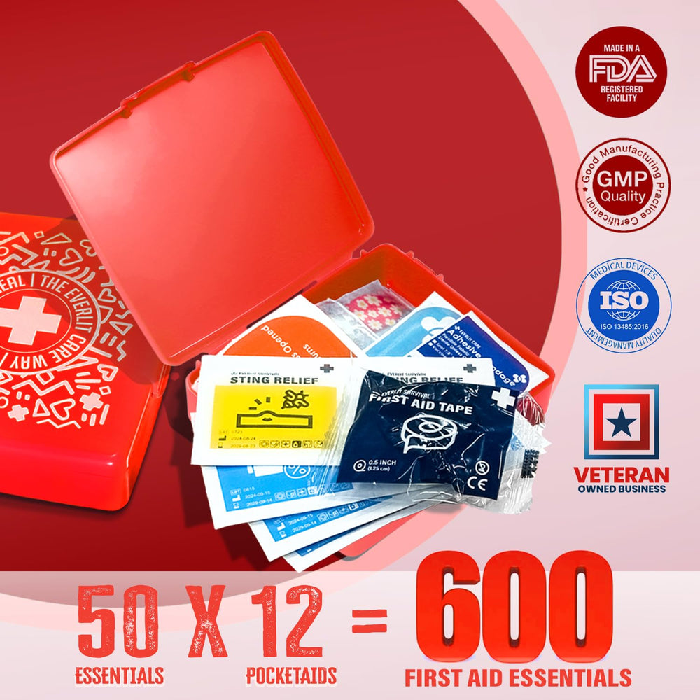 Colorful Pocket-Aid case designs help you locate it quickly.