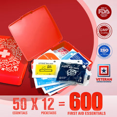 Colorful Pocket-Aid case designs help you locate it quickly.