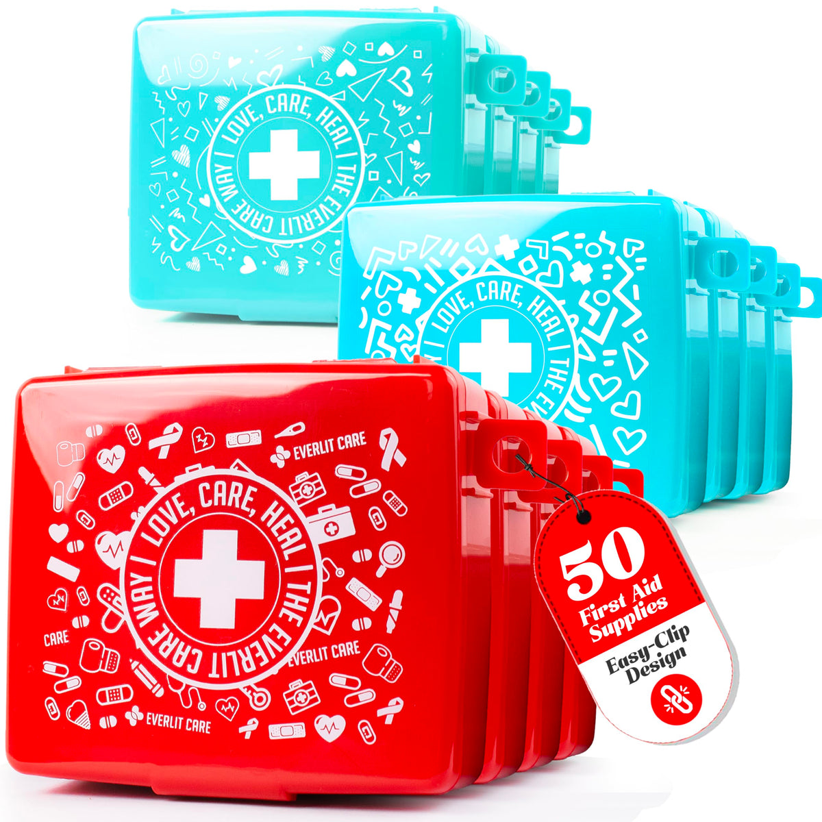 EVERLIT CARE Pocket-Aid compact hard-shell case ready for travel.