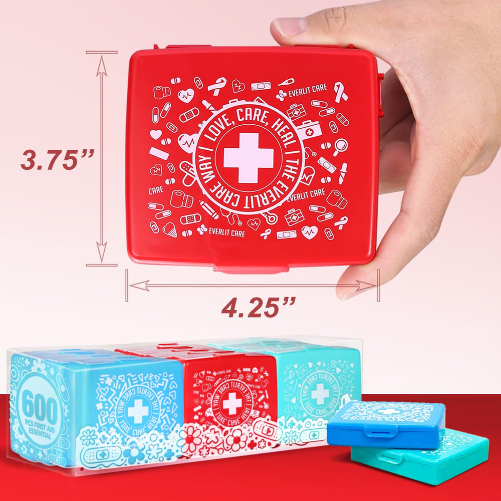 Inside, 50 premium items for everyday minor injuries.