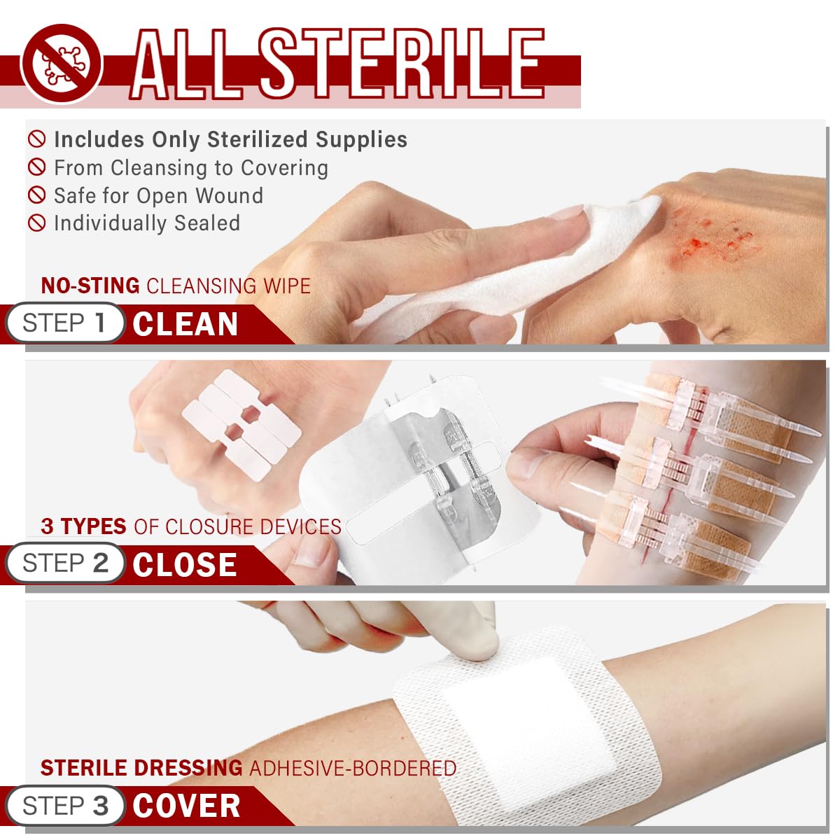 EVERLIT CARE waterproof dressings protect wounds in wet conditions.