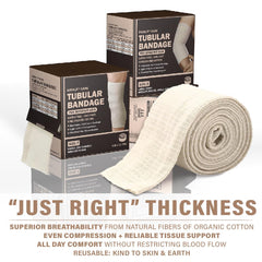 Close-up of Everlit elasticated tubular bandage weave showing even compression