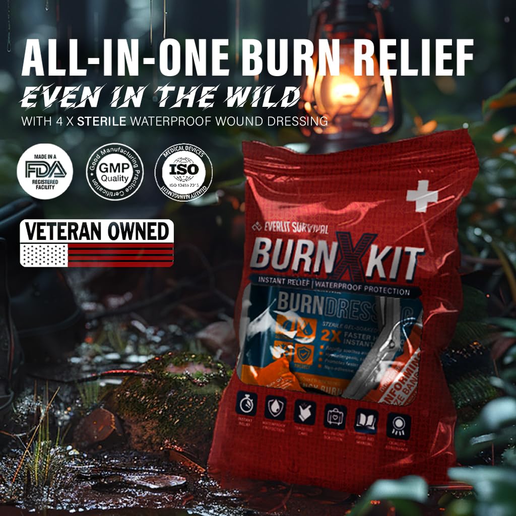 EVERLIT First aid shears and gauze set enabling quick, precise burn care in emergencies