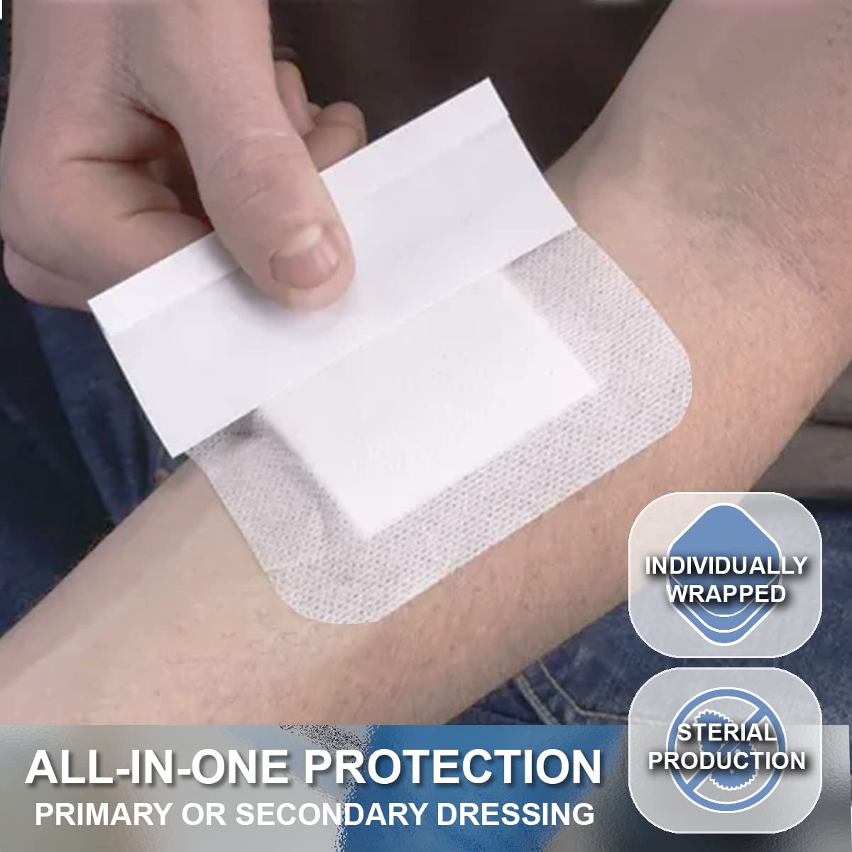 EVERLIT Island Dressing 6x6 inch pad conforms around the wound