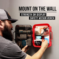 EVERLIT kit uses clear labeling to help locate items quickly.