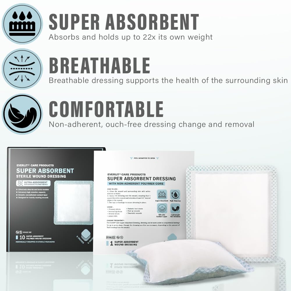 EVERLIT SAP polymer core close-up demonstrates strong absorption performance.