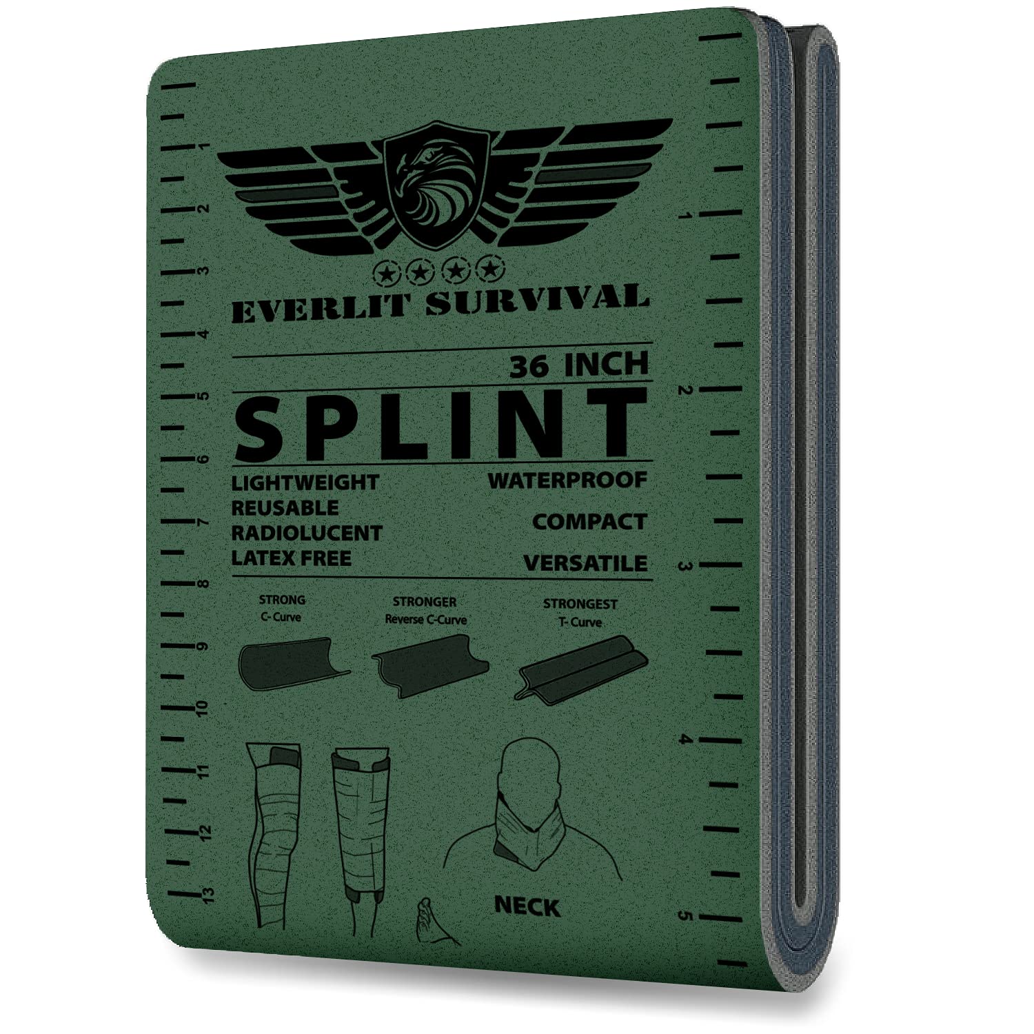 EVERLIT Survival 36-Inch Splint folded for compact carry in your gear bag.