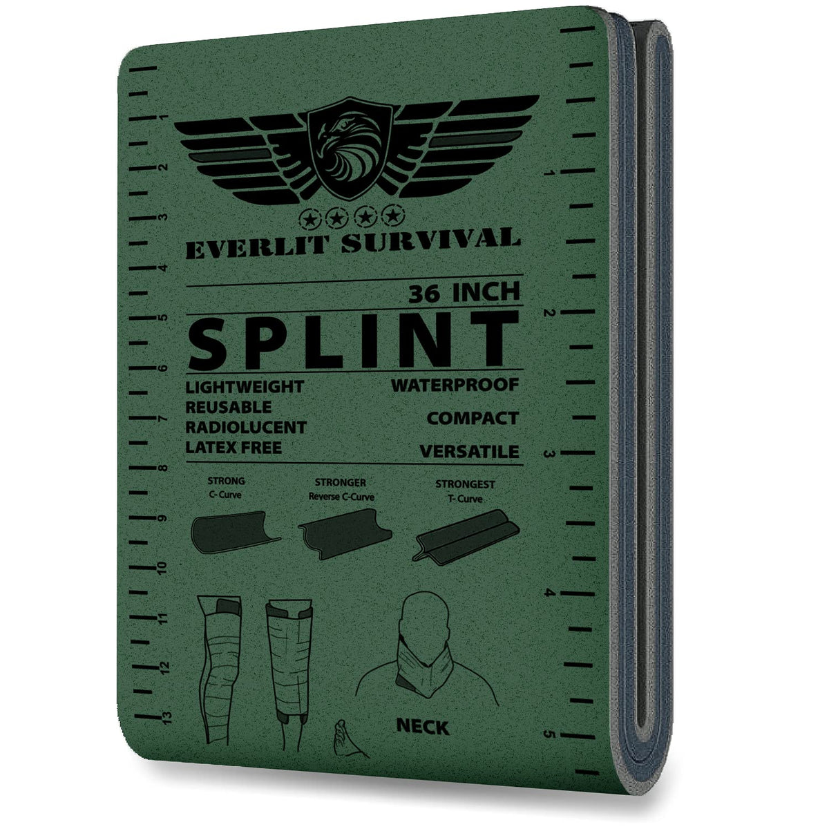 EVERLIT Survival 36-Inch Splint folded for compact carry in your gear bag.