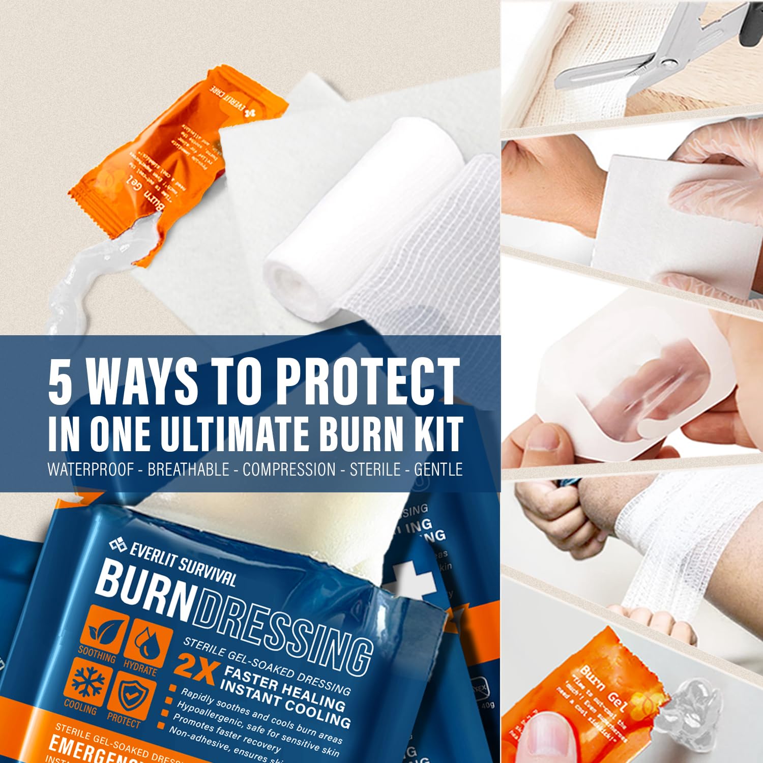 EVERLIT Waterproof film dressings protect wounds from water and infection during daily activities
