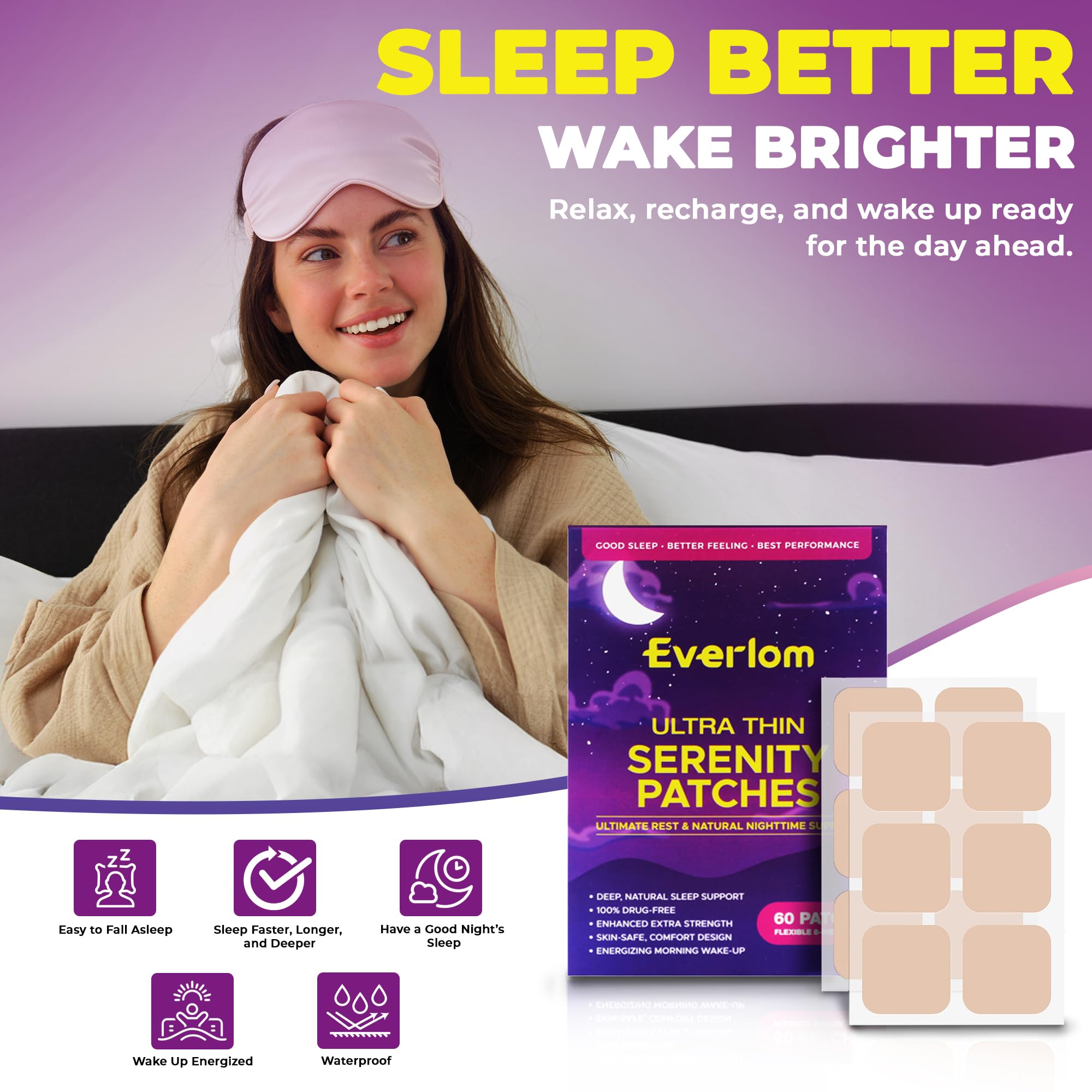 Everlom Sleep Patches travel case suitable for hotels or flights.