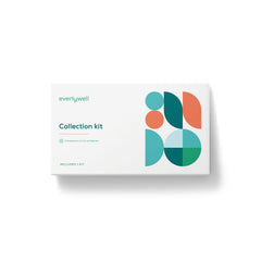 Everlywell thyroid test kit packaging for convenient at-home initiation of testing.