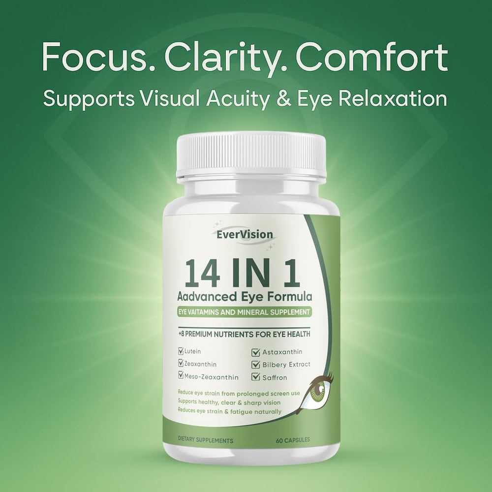 EVERVISION 14-in-1 capsules detailed view highlights key nutrients.