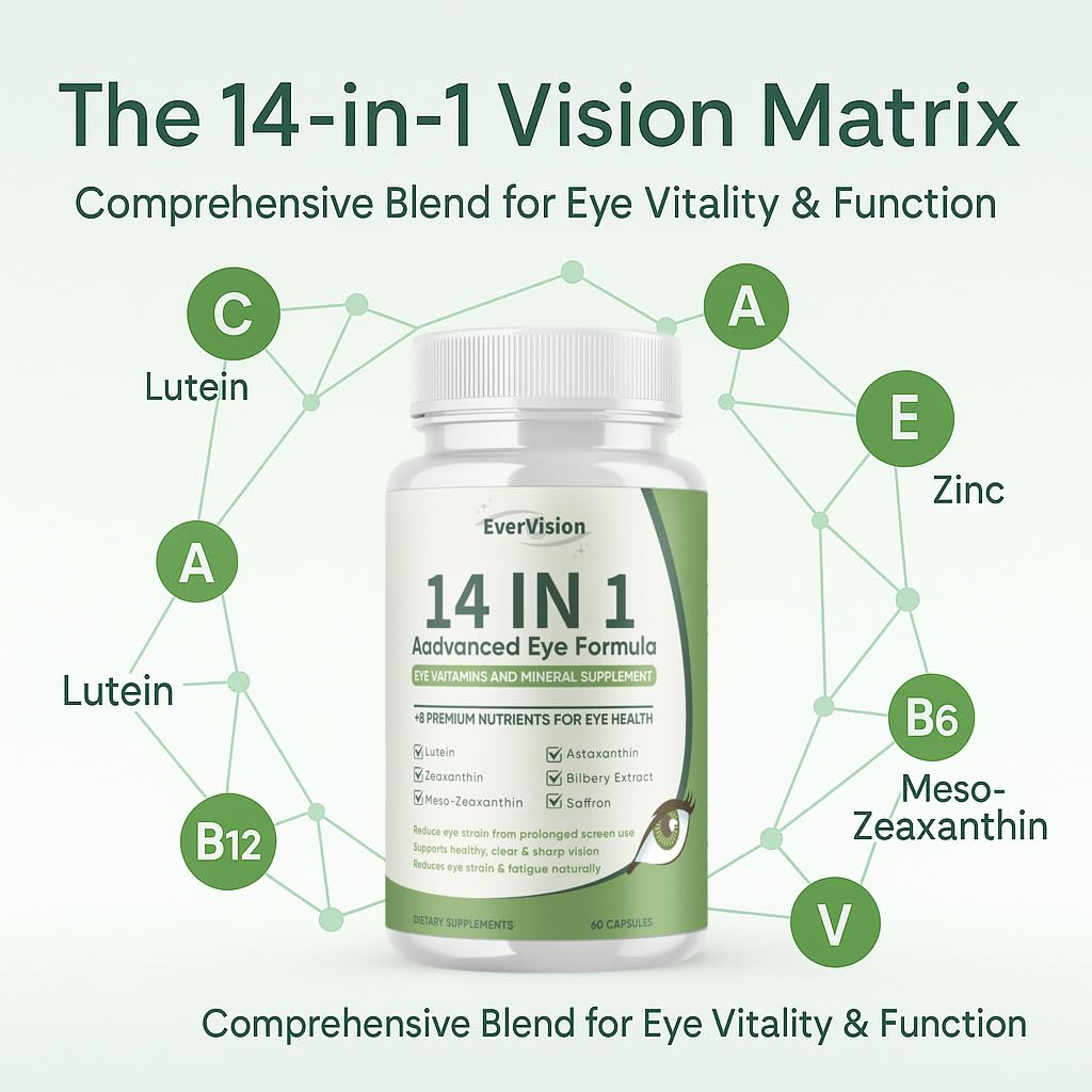 EVERVISION bottle with 60 capsules ready for adults and seniors.