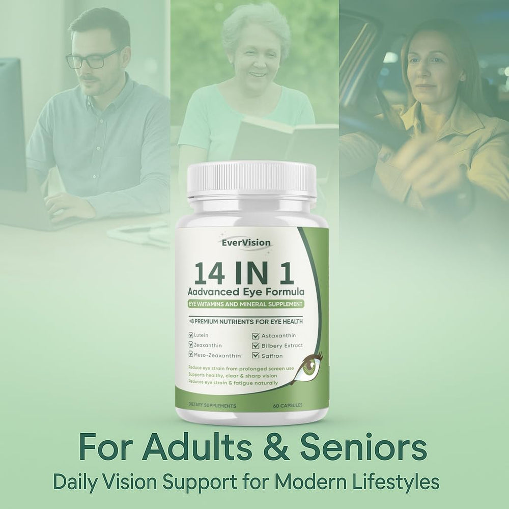 EVERVISION zinc lutein zeaxanthin nutrients close-up supporting visual health.