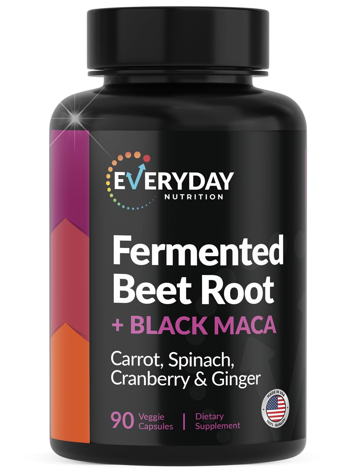 EVERYDAY NUTRITION Organic Fermented Beet Root bottle supports daily energy and vitality.