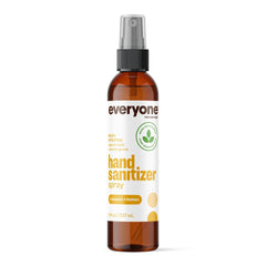 Everyone Coconut & Lemon Sanitizer Spray bottle for quick hand refreshing.
