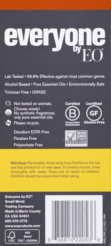 Everyone hand sanitizer spray coconut lemon bottle provides quick, refreshing hand clean.