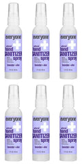 Everyone Lavender Aloe sanitizer spray bottle for on-the-go cleansing and fresh scent.