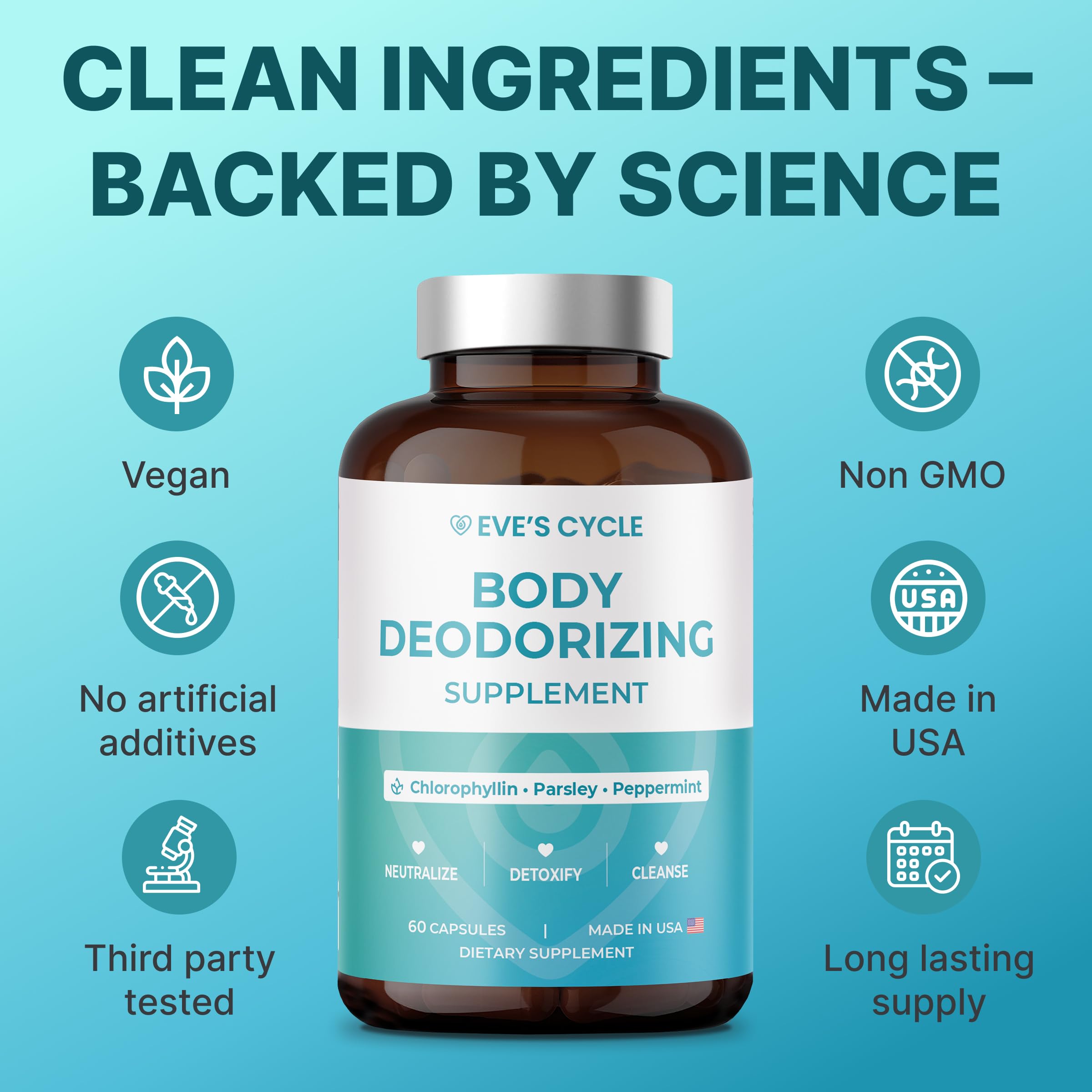 Parsley and peppermint blend close-up emphasizing fresh aroma and odor support.