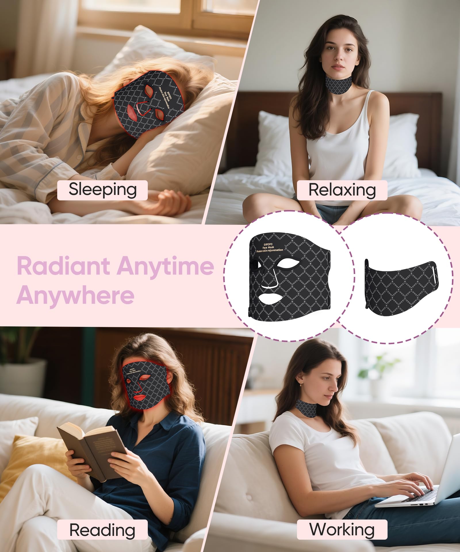 EVFOFO facial-neck mask combo offers unified care for face and neck