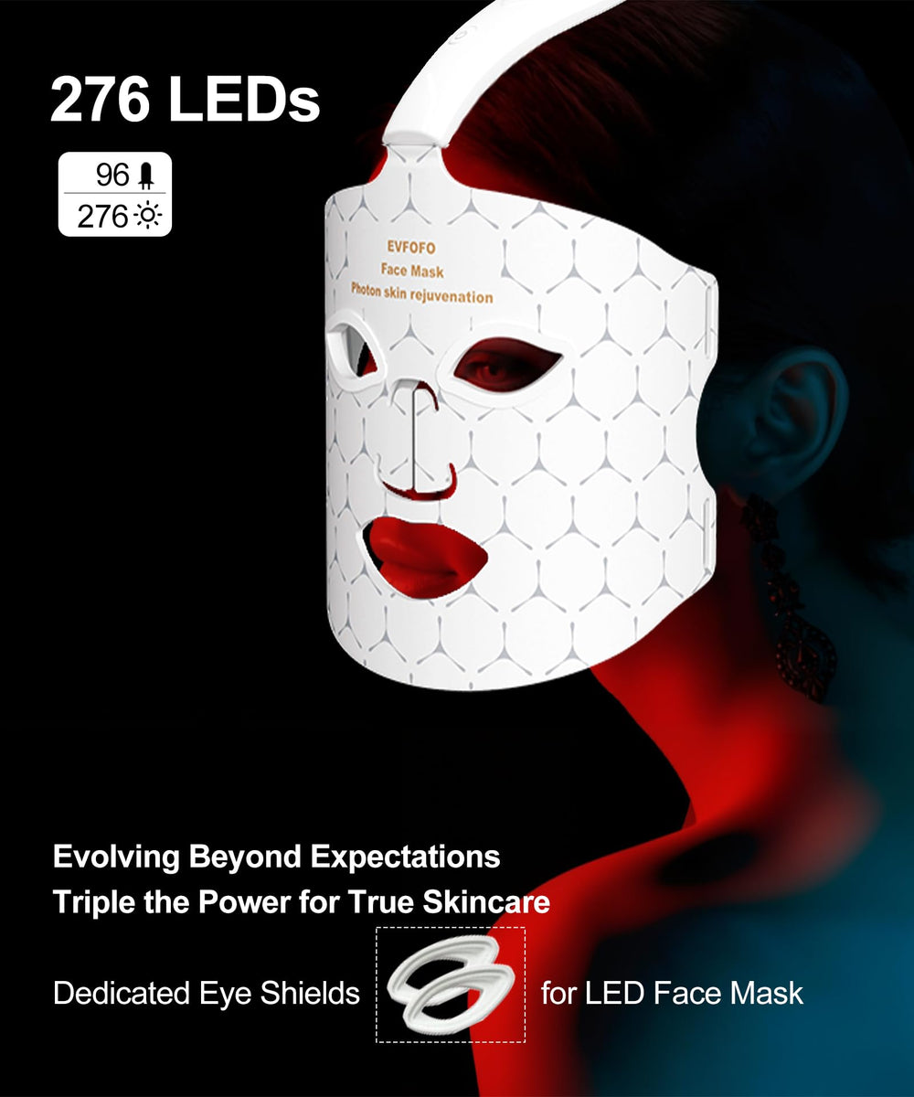 EVFOFO red light facial mask packaging included for complete kit