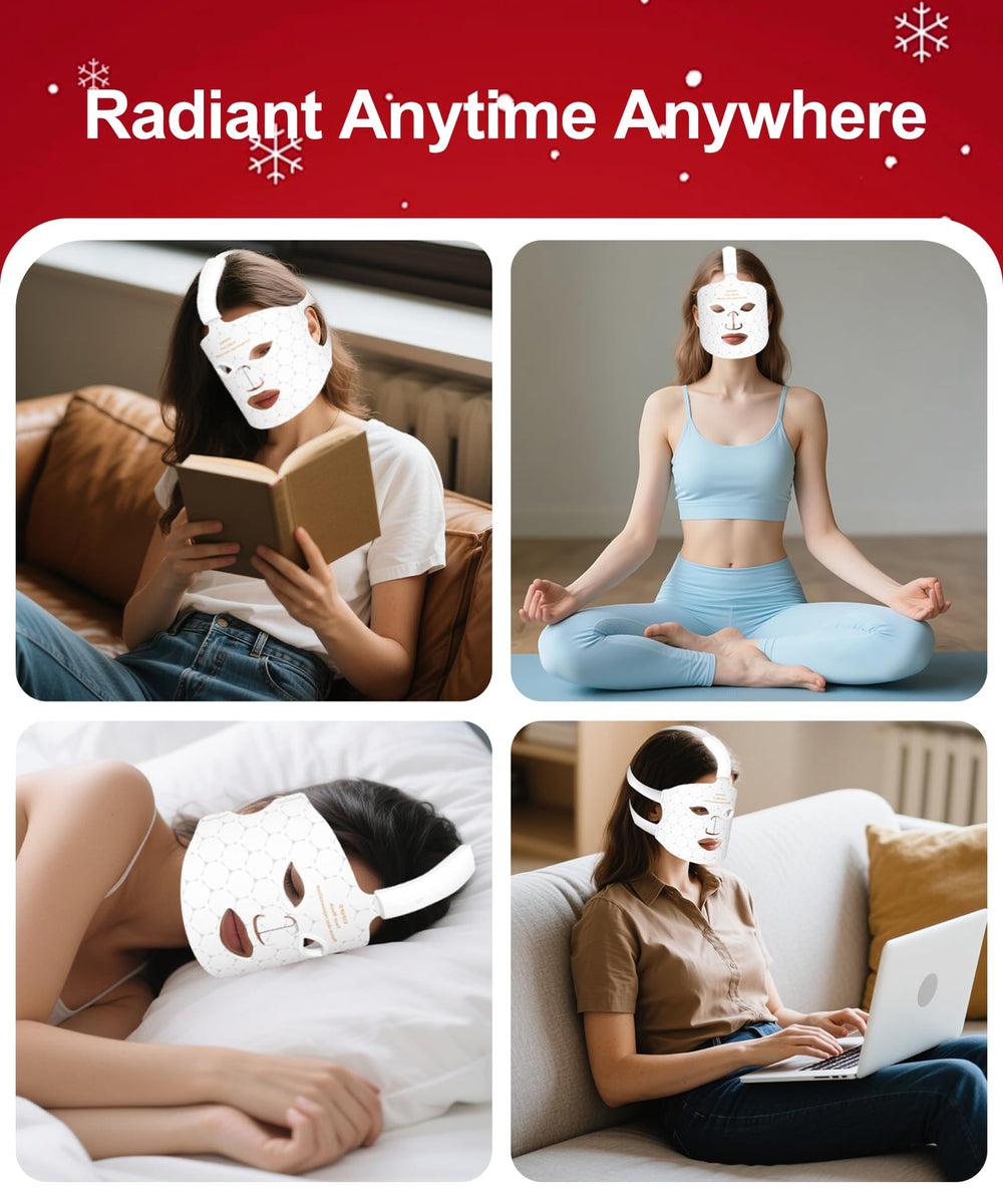 EVFOFO red light facial mask USB-C charging for on-the-go power