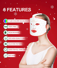 EVFOFO red light facial mask wireless design for freedom to move