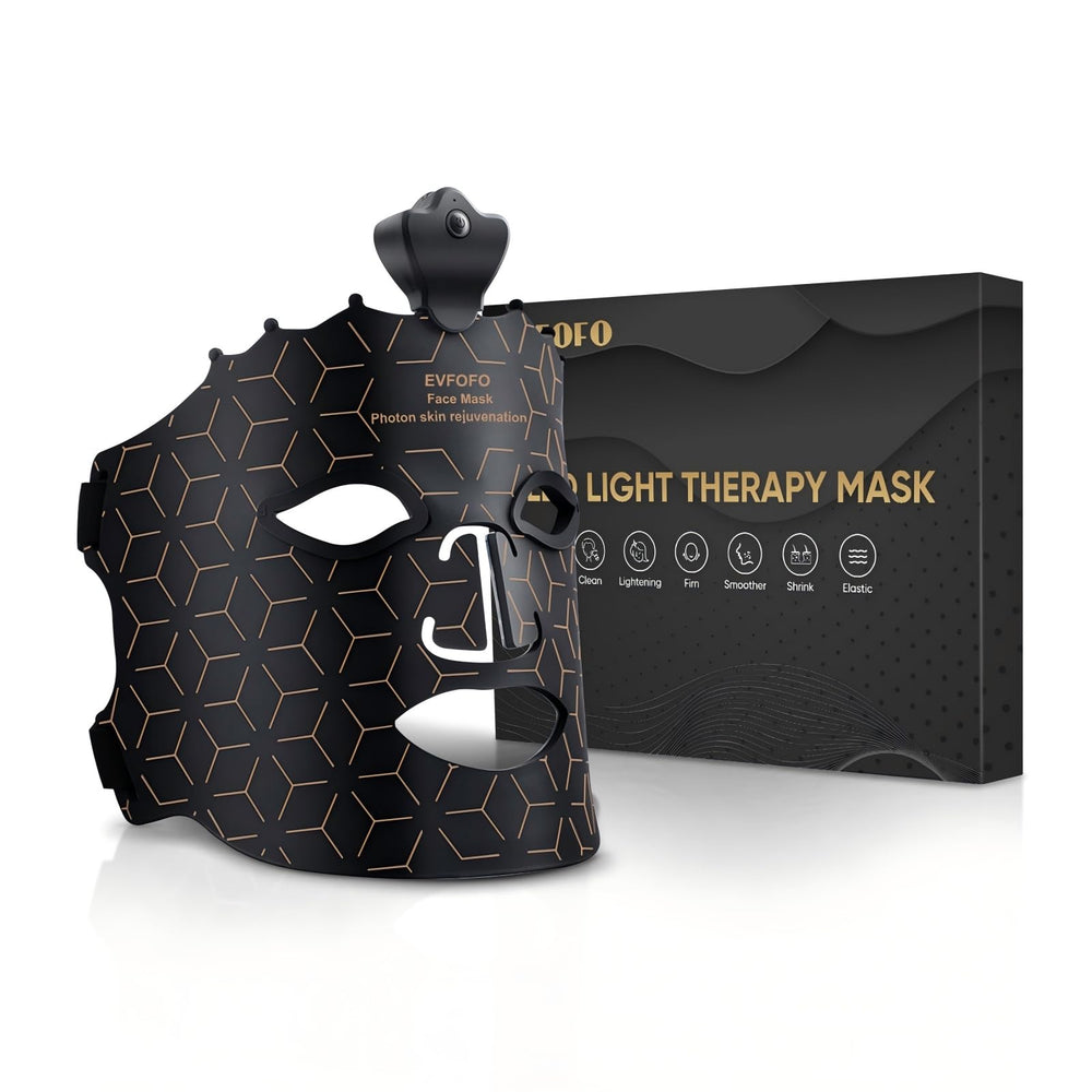 EVFOFO red light mask for the face provides soothing at-home color therapy.