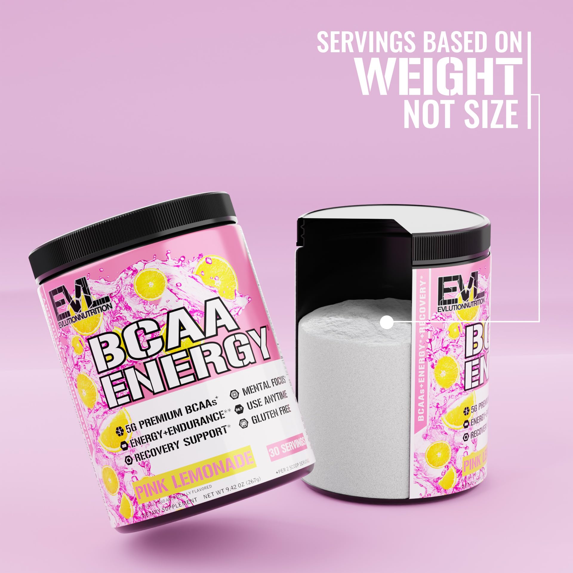EVL BCAA Clean formula highlights no creatine and quality testing