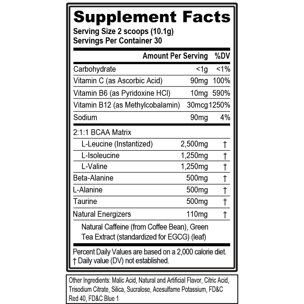 EVL BCAA Energy scoop ready for quick pre-workout mixing