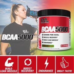 EVL BCAAs Cherry Limeade post-workout drink, aids hydration and recovery.