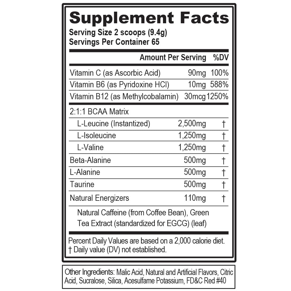 EVL BCAAs preworkout drink served in glass for sustained energy.
