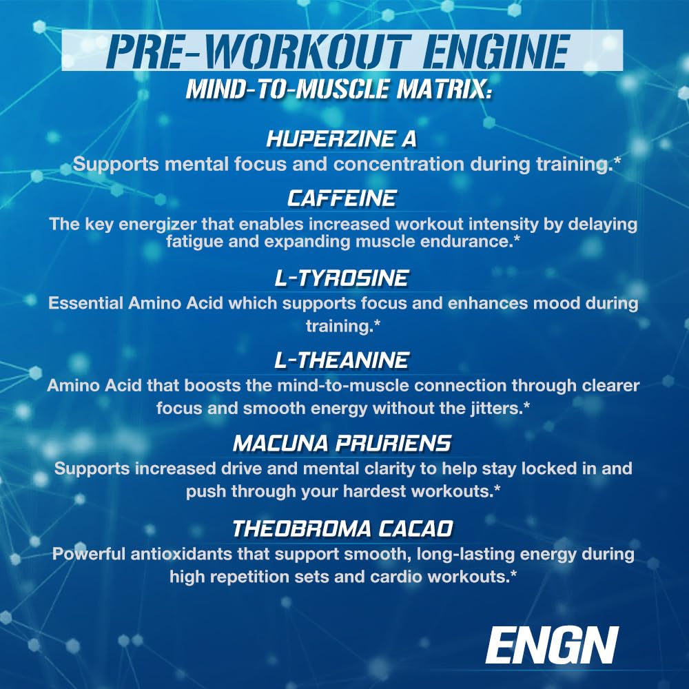 Glass of EVL ENGN Blue Raz signaling a refreshing pre-workout ritual.