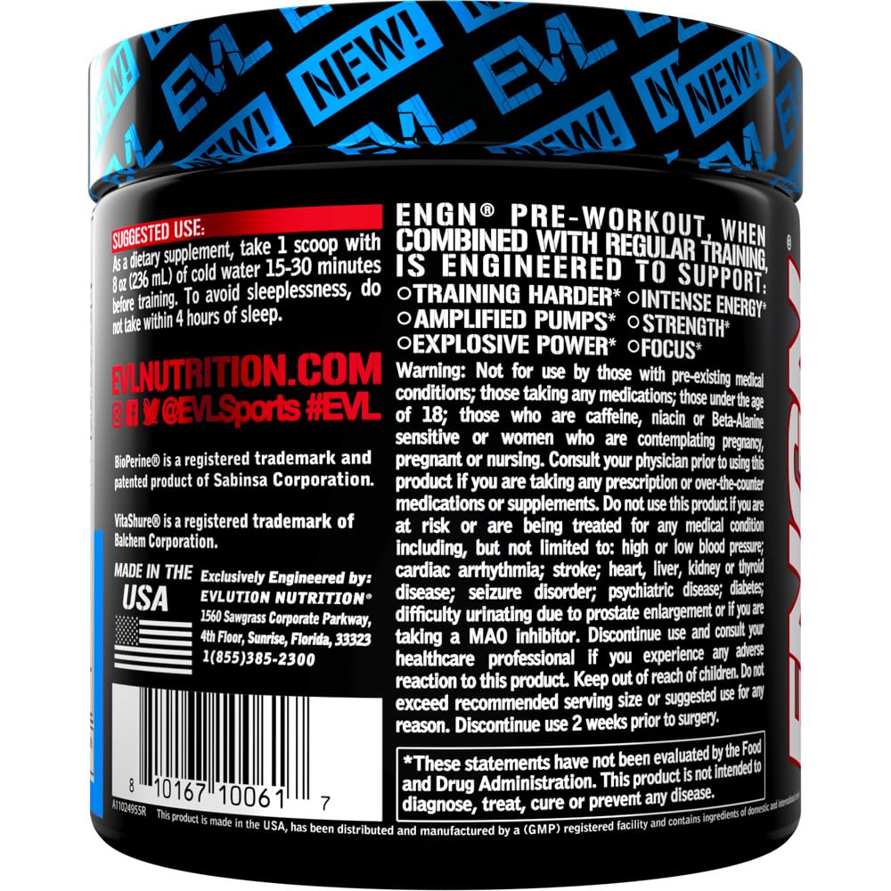 EVL ENGN Rocket Pop glass highlights a refreshing energy boost during training.