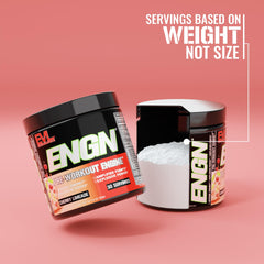 EVL Intense Pre Workout powder in glass showing color and texture for immediate use.