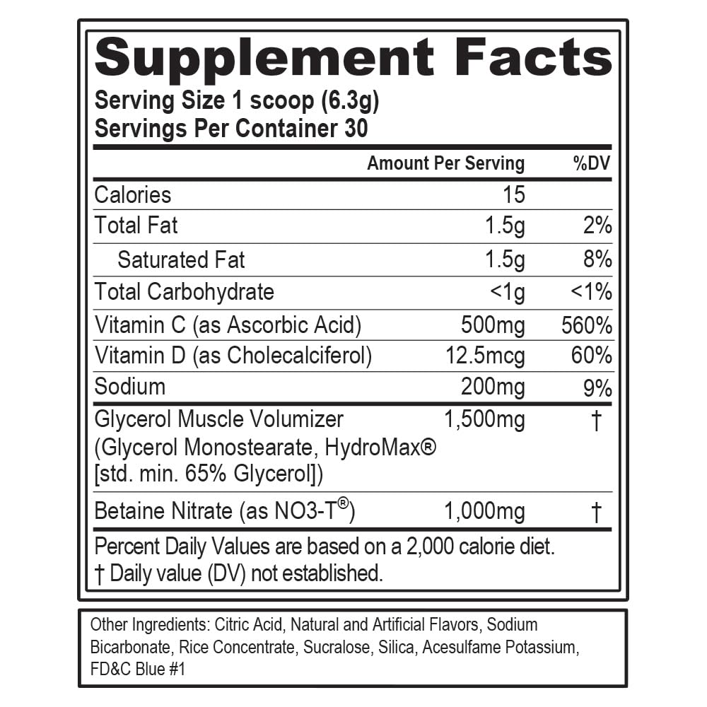 EVL PumpMode blue raz scoop ready for workout fueling