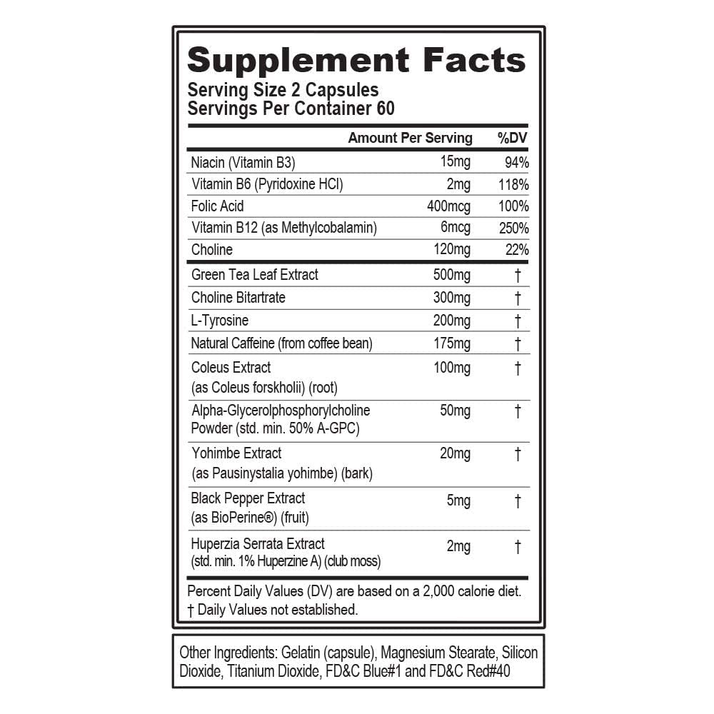 EVL Trans4orm energizing capsules delivering caffeine and focus support.