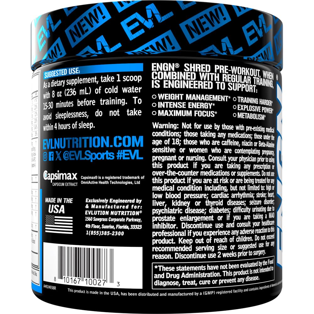 EVL Blue Raz pre-workout mixed in glass showing sustained energy for training