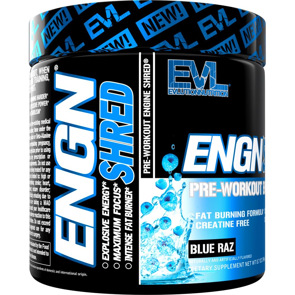 EVL Ultimate Pre Workout bottle with scoop in hand for on-the-go fueling