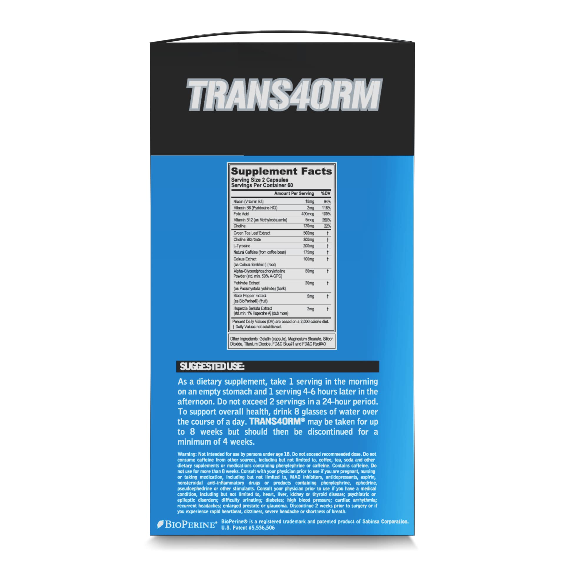 EVL ingredients overview shows CLA, Carnitine, Green Coffee, Garcinia Cambogia in a clear formula.