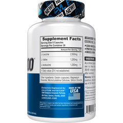 EVL BCAA5000 capsules close-up highlighting the amino acid blend for hydration.